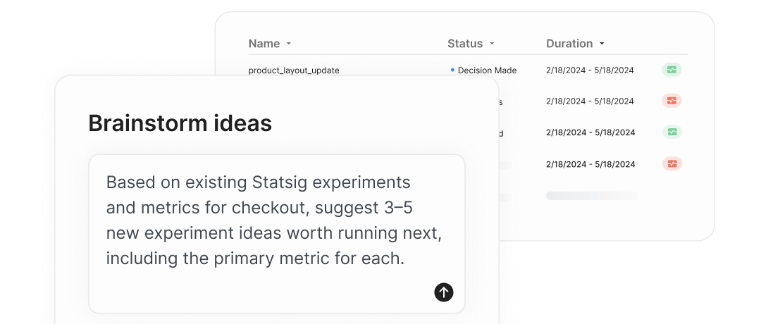 Brainstorm experiment ideas